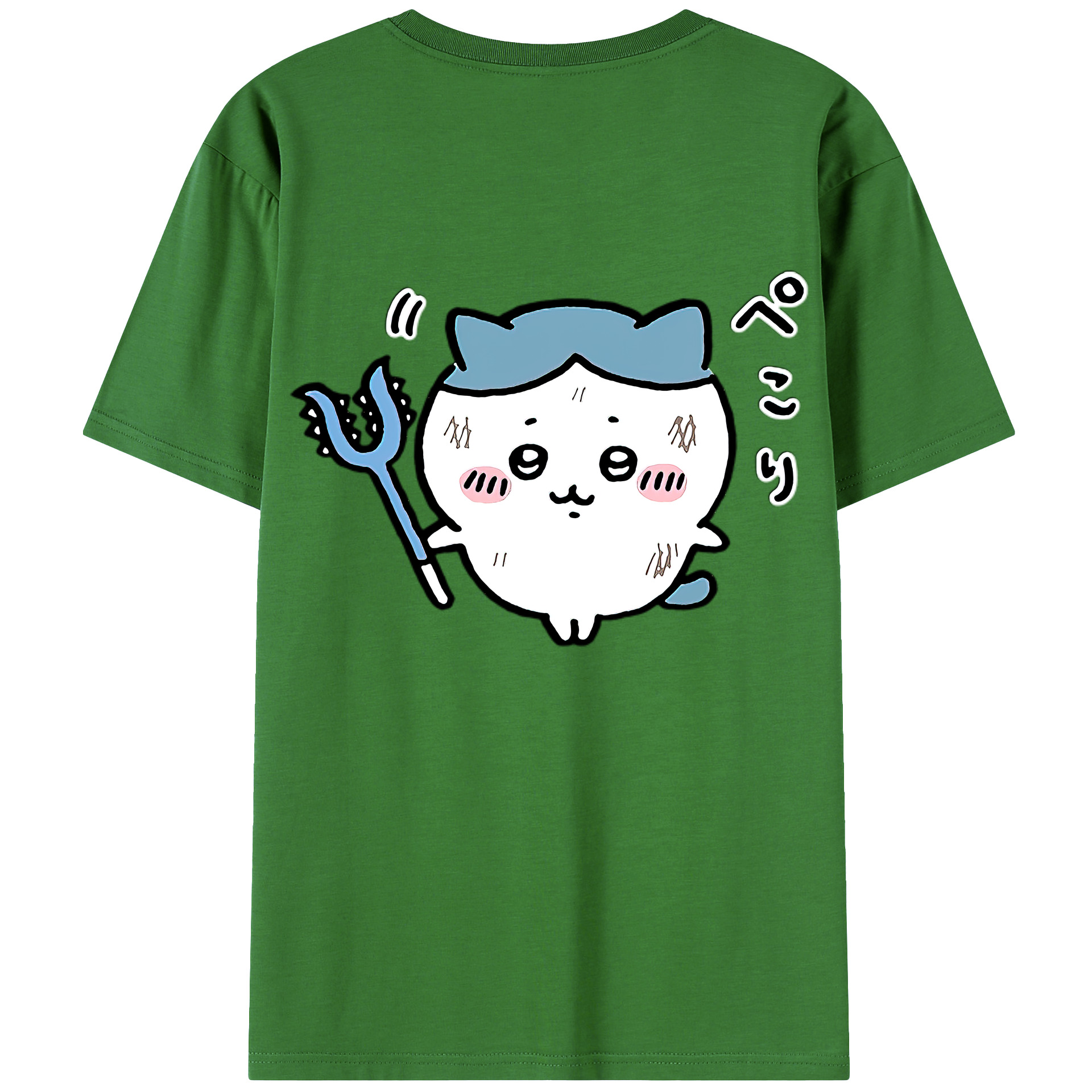 （画像用） ちいかわ ハチワレ Chii-kawa hachiware レディース半袖Tシャツ(バックプリント)